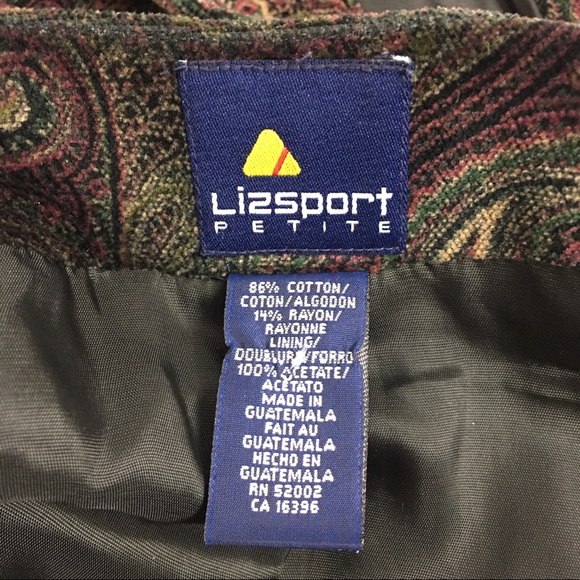 Vintage 90’s Lizsport Velvet Paisley Vest Size 8 - Picture 9 of 10